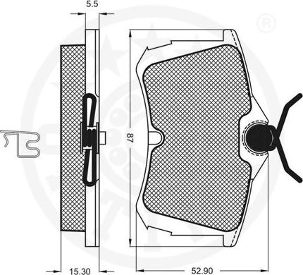 Optimal 10312 - Тормозные колодки, дисковые, комплект avtokuzovplus.com.ua