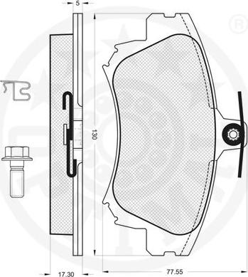 Optimal 10335 - Тормозные колодки, дисковые, комплект avtokuzovplus.com.ua