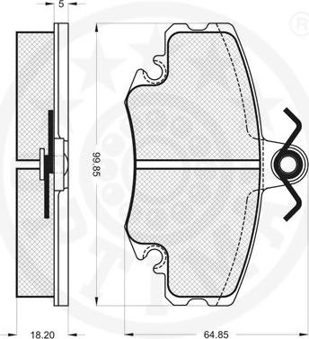 Optimal 10342 - Гальмівні колодки, дискові гальма autocars.com.ua