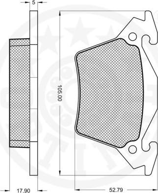 Optimal 10355 - Гальмівні колодки, дискові гальма autocars.com.ua