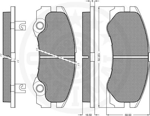 Optimal 10376 - Тормозные колодки, дисковые, комплект autodnr.net