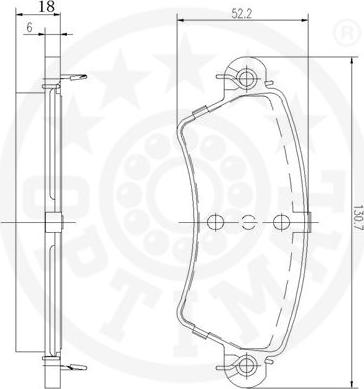 Optimal 10388 - Гальмівні колодки, дискові гальма autocars.com.ua