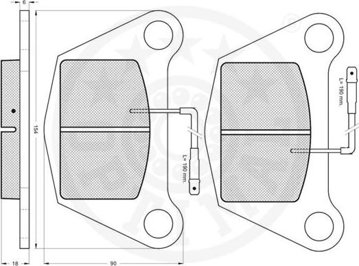 Optimal 12025 - Гальмівні колодки, дискові гальма autocars.com.ua