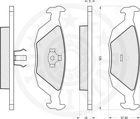 Optimal 12051 - Гальмівні колодки, дискові гальма autocars.com.ua