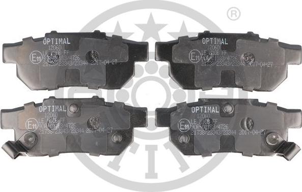 Optimal BP-12060 - Гальмівні колодки, дискові гальма autocars.com.ua