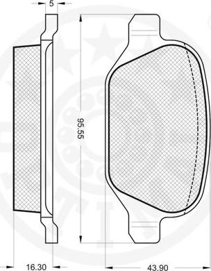 Optimal 12115 - Тормозные колодки, дисковые, комплект avtokuzovplus.com.ua