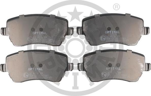 Optimal BP-12131 - Гальмівні колодки, дискові гальма autocars.com.ua