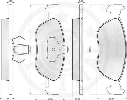 Optimal 12180 - Гальмівні колодки, дискові гальма autocars.com.ua