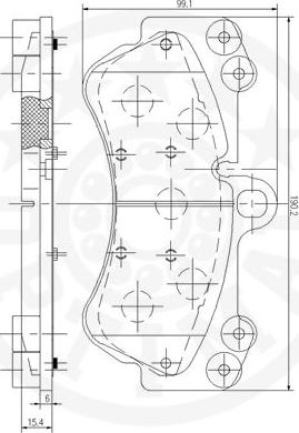 OPTIMAL 12194 - Тормозные колодки, дисковые, комплект avtokuzovplus.com.ua