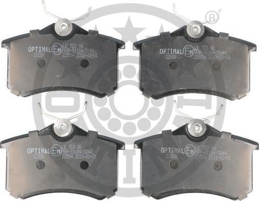 Optimal BP-12208 - Колодки тормозные дисковые  комплект AUDI. A4 8EC  B7  A4 Avant 8ED  B7  A4 Cabriolet 8H7  B6 autodnr.net