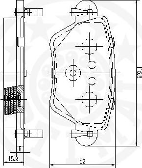 Optimal 12249 - Гальмівні колодки, дискові гальма autocars.com.ua