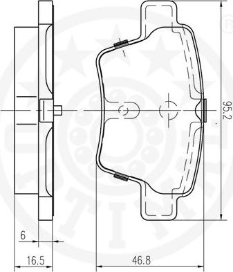 Optimal 12391 - Тормозные колодки, дисковые, комплект avtokuzovplus.com.ua