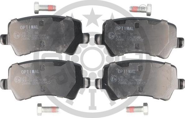 Optimal BP-12401 - Гальмівні колодки, дискові гальма autocars.com.ua