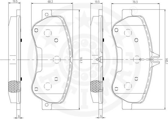 Optimal 12473 - Гальмівні колодки, дискові гальма autocars.com.ua