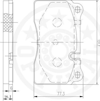 Optimal 12478 - Тормозные колодки, дисковые, комплект avtokuzovplus.com.ua