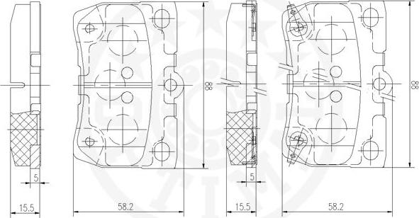 Optimal 12528 - Тормозные колодки, дисковые, комплект autodnr.net