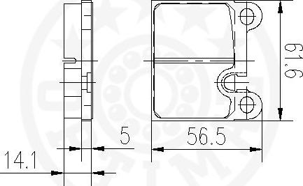 Optimal 12535 - Гальмівні колодки, дискові гальма autocars.com.ua