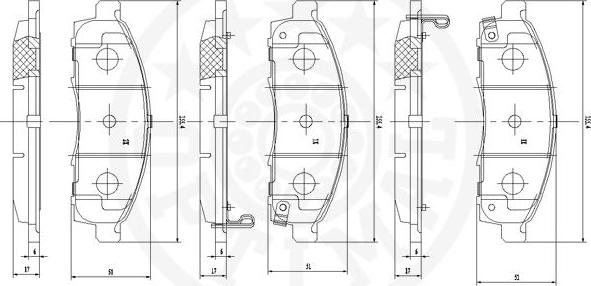 Optimal 12537 - Тормозные колодки, дисковые, комплект avtokuzovplus.com.ua