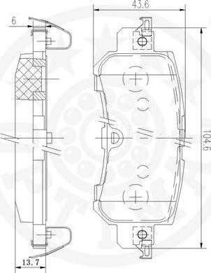 Optimal 12591 - Гальмівні колодки, дискові гальма autocars.com.ua
