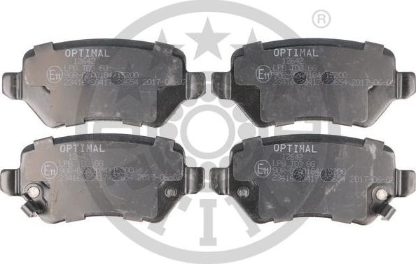 Optimal BP-12642 - Гальмівні колодки, дискові гальма autocars.com.ua