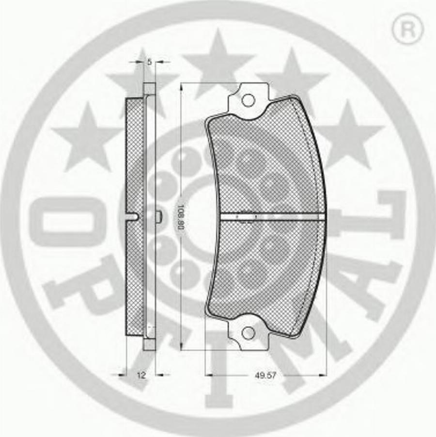 Optimal 3500/12 - Тормозные колодки, дисковые, комплект autodnr.net