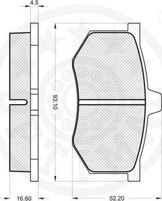 Optimal 5305 - Тормозные колодки, дисковые, комплект avtokuzovplus.com.ua