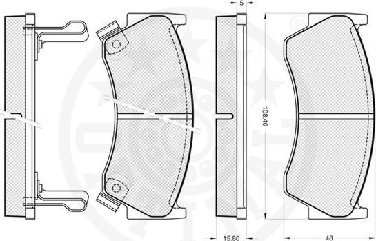 Optimal 59252 - Тормозные колодки, дисковые, комплект avtokuzovplus.com.ua