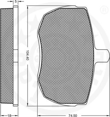 Optimal 6550 - Тормозные колодки, дисковые, комплект avtokuzovplus.com.ua