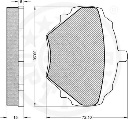 Optimal 6551 - Тормозные колодки, дисковые, комплект avtokuzovplus.com.ua