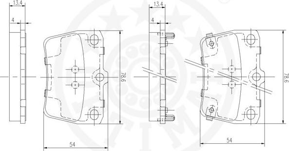 Optimal 83902 - Гальмівні колодки, дискові гальма autocars.com.ua