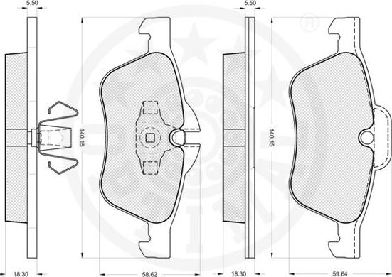 Optimal 86400 - Гальмівні колодки, дискові гальма autocars.com.ua