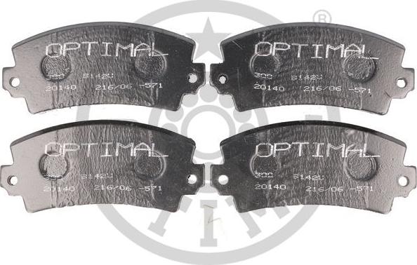 Optimal 9142V - Тормозные колодки, дисковые, комплект avtokuzovplus.com.ua