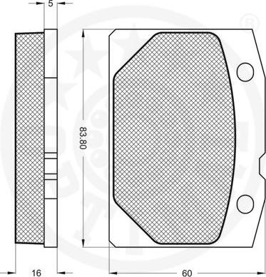 Optimal 9151 - Гальмівні колодки, дискові гальма autocars.com.ua