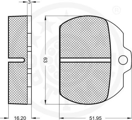 Optimal 9153 - Гальмівні колодки, дискові гальма autocars.com.ua