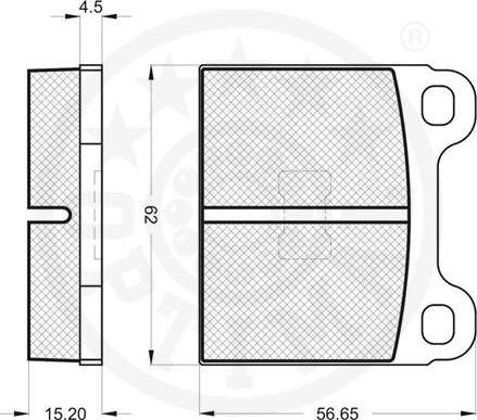 Optimal 9162 - Тормозные колодки, дисковые, комплект avtokuzovplus.com.ua