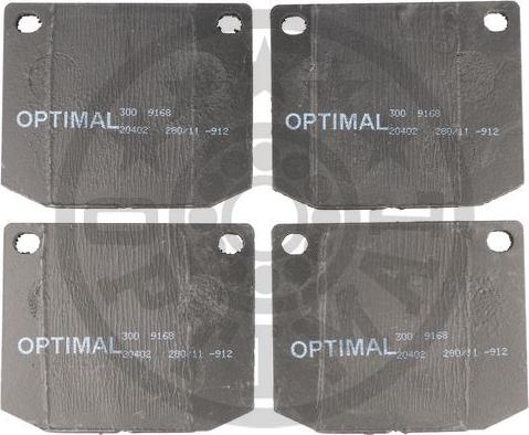 Optimal 9168 - Тормозные колодки, дисковые, комплект avtokuzovplus.com.ua