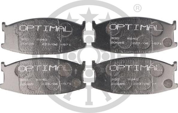 Optimal 9240 - Тормозные колодки, дисковые, комплект autodnr.net