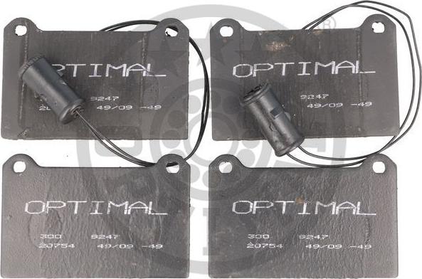 Optimal 9247 - Гальмівні колодки, дискові гальма autocars.com.ua