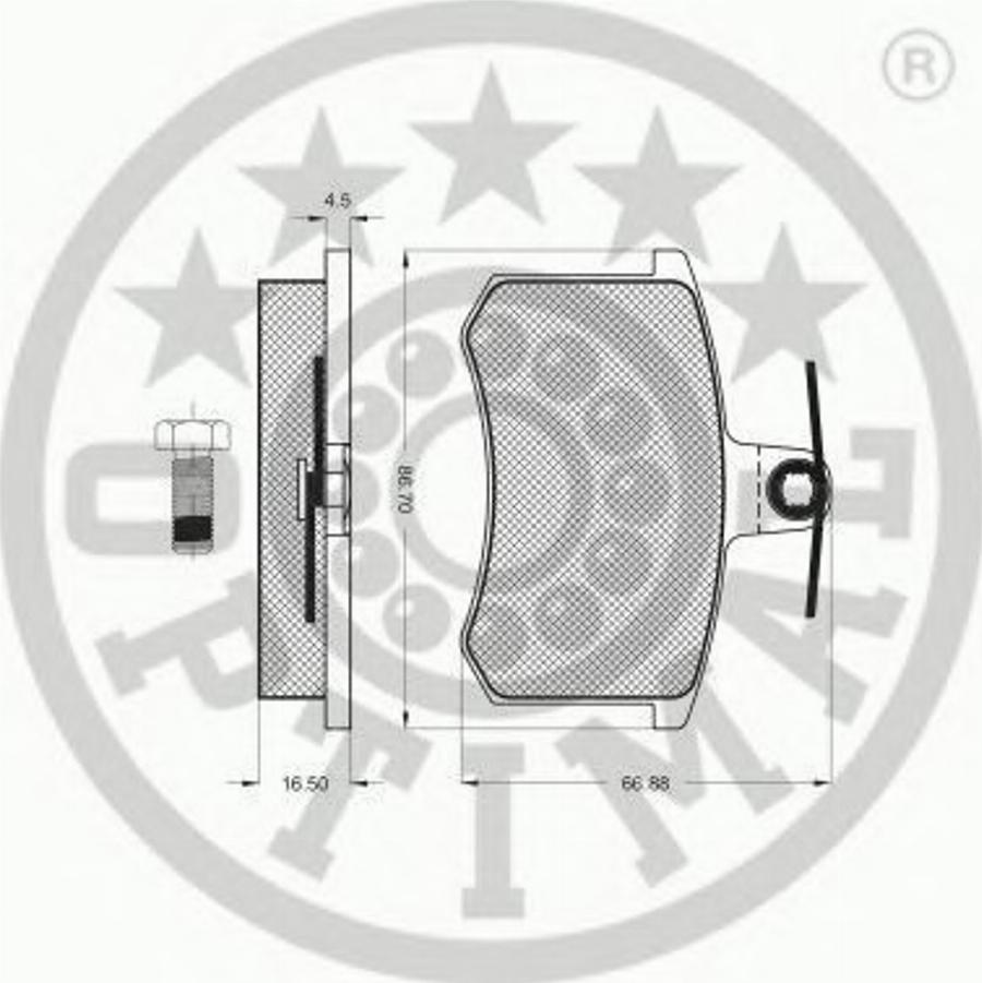 Optimal 9272/15,5 - Гальмівні колодки, дискові гальма autocars.com.ua