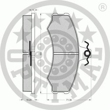 Optimal 9292 - Гальмівні колодки, дискові гальма autocars.com.ua