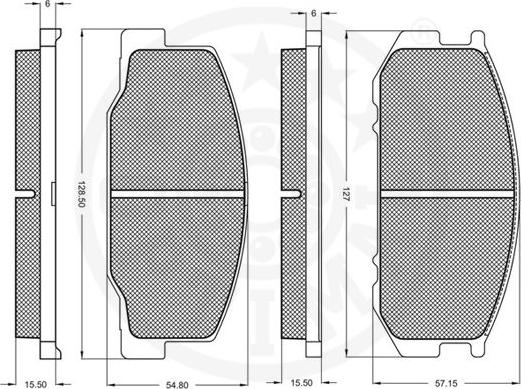 Optimal 9316 - Гальмівні колодки, дискові гальма autocars.com.ua