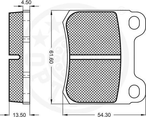 Optimal 9322 - Тормозные колодки, дисковые, комплект avtokuzovplus.com.ua