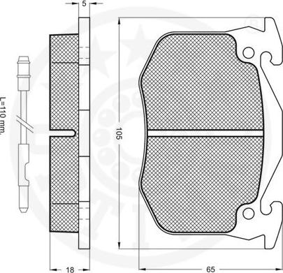 Optimal 9329 - Тормозные колодки, дисковые, комплект avtokuzovplus.com.ua