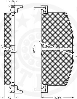 Optimal 9348 - Тормозные колодки, дисковые, комплект avtokuzovplus.com.ua