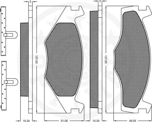 Optimal 9356 - Гальмівні колодки, дискові гальма autocars.com.ua