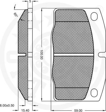 Optimal 9360 - Тормозные колодки, дисковые, комплект autodnr.net