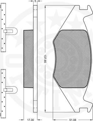 OPTIMAL 9363 - Тормозные колодки, дисковые, комплект avtokuzovplus.com.ua