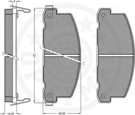 Optimal 9373 - Гальмівні колодки, дискові гальма autocars.com.ua