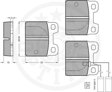 Optimal 9432 - Тормозные колодки, дисковые, комплект avtokuzovplus.com.ua