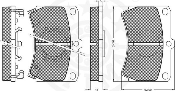 Optimal 9437 - Гальмівні колодки, дискові гальма autocars.com.ua